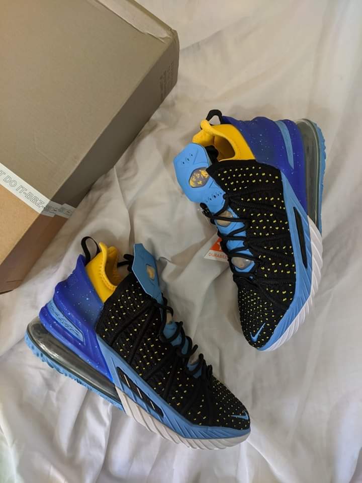 Zapatillas Nike Lebron 18 "Lakers Heritage" Talla 39 al 47 a 360 Soles A PEDIDO
