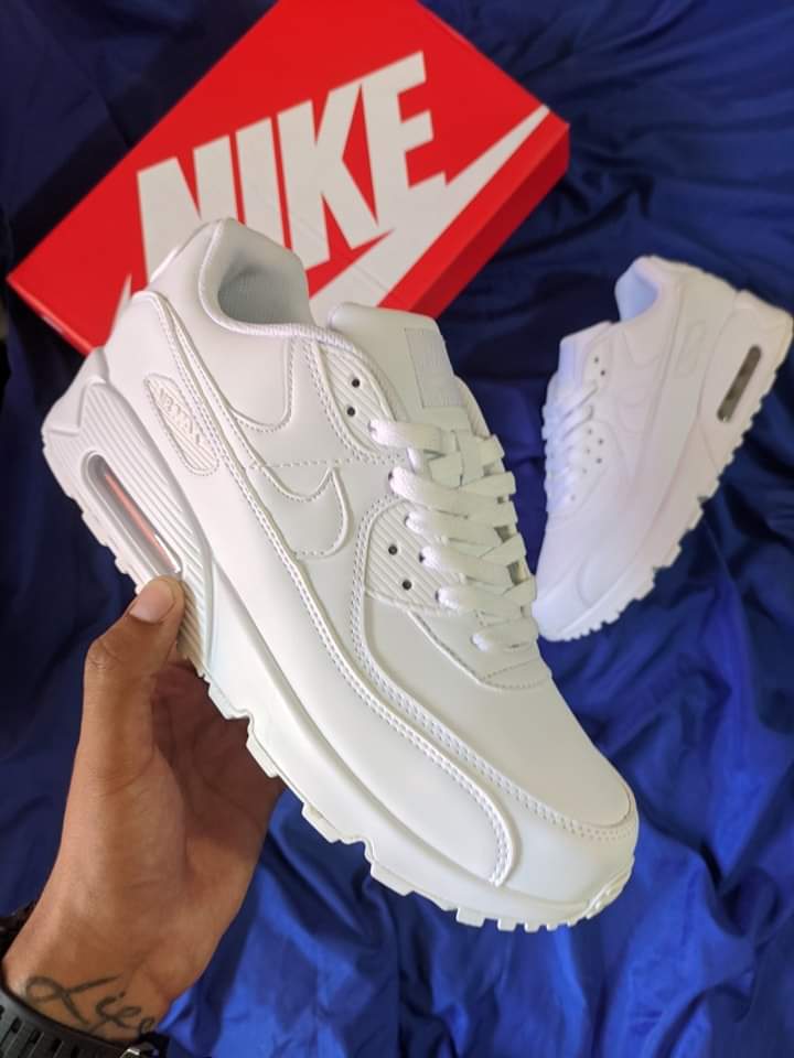 Zapatillas Nike Air Max 90 "Triple White" Talla 36 al 46 a 320 Soles A PEDIDO
