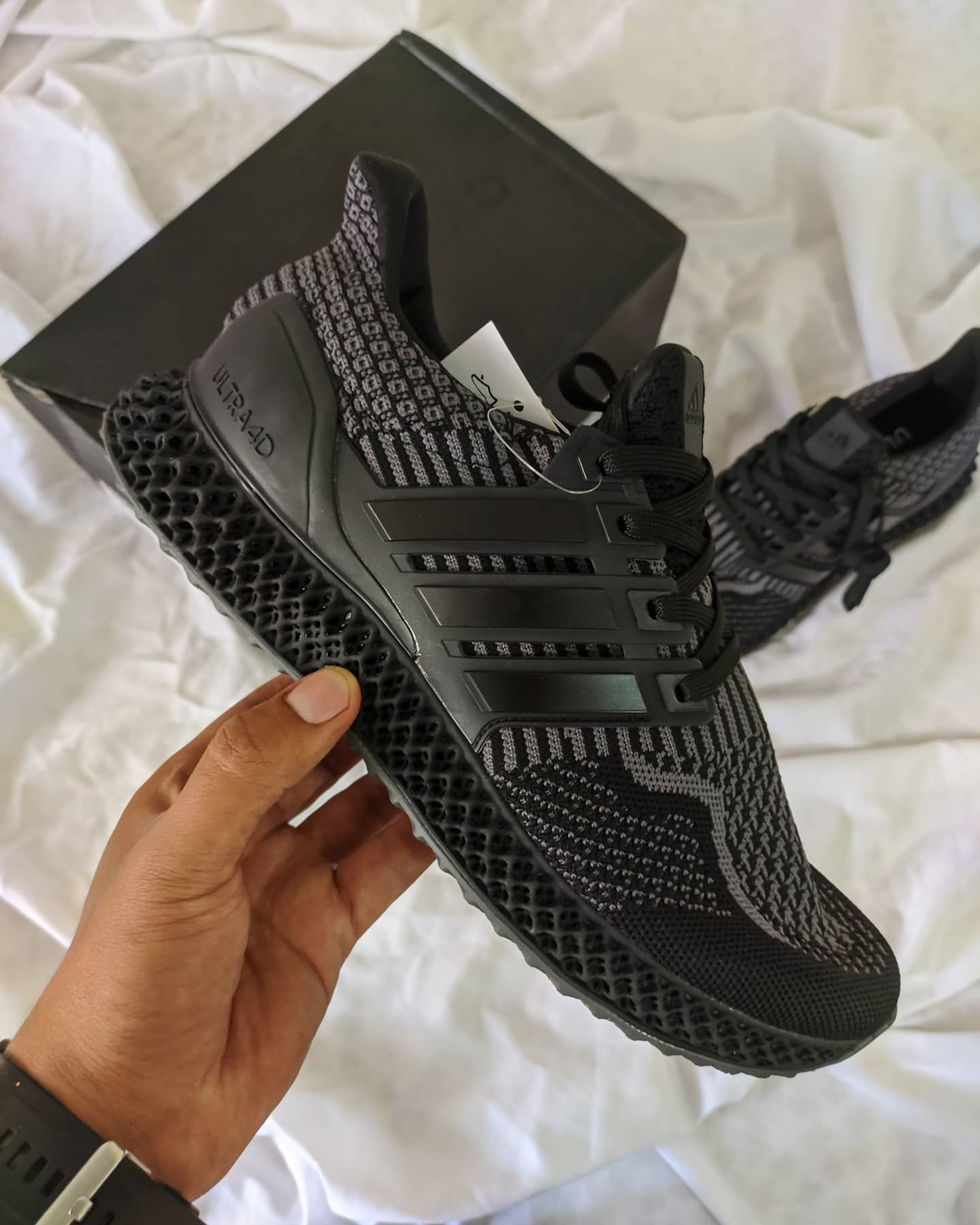 Zapatillas Adidas Ultra 4D "Black Carbon" Talla 36 al 45 A 320 Soles A PEDIDO