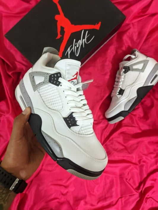 Zapatillas Jordan Retro 4 "White Cement" Talla 36 al 47 a 360 Soles A PEDIDO