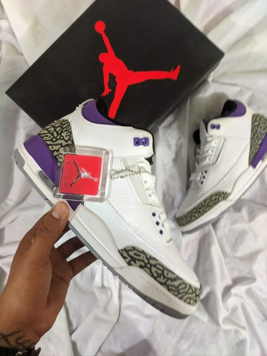 Zapatillas Jordan Retro 3 "Dark Iris" Talla 36 al 47 a 360 Soles A PEDIDO