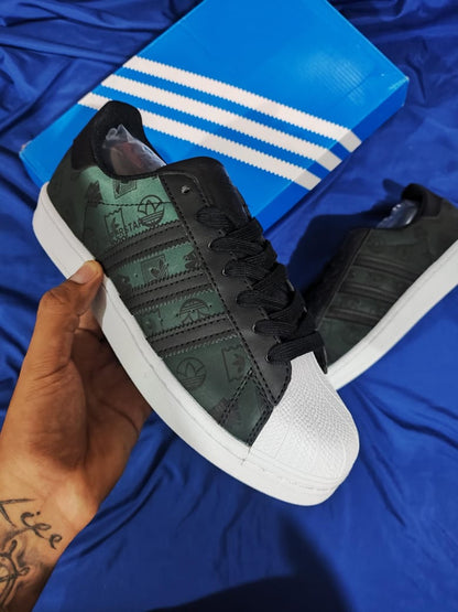 Zapatillas Adidas Superstar Black "Green Monogram" a 320 Soles | 36-45