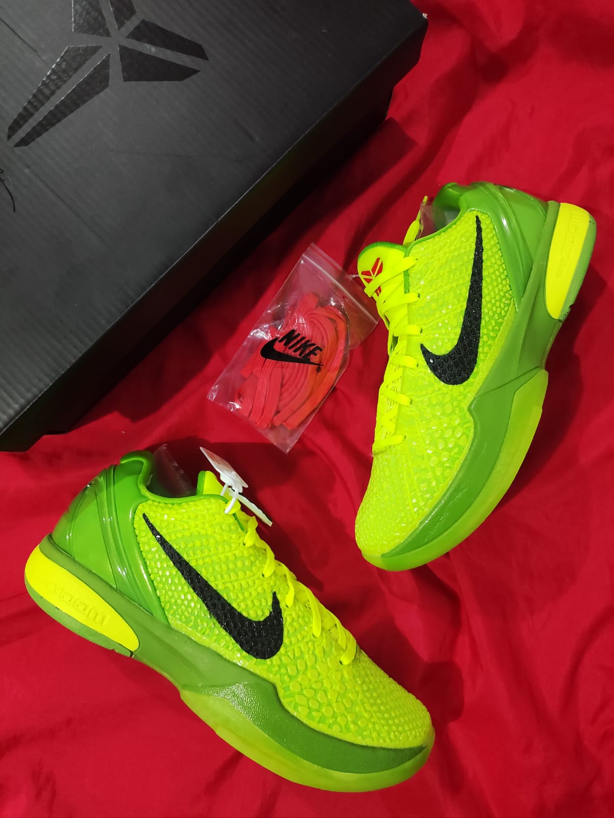 Zapatillas Nike Kobe 6 Protro "Grinch" Talla 36 al 47 a 360 Soles A PEDIDO