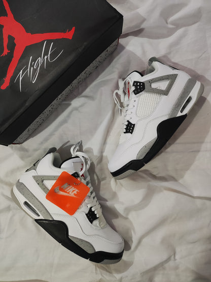 Zapatillas Jordan Retro 4 "White Cement" Talla 36 al 47 a 360 Soles A PEDIDO