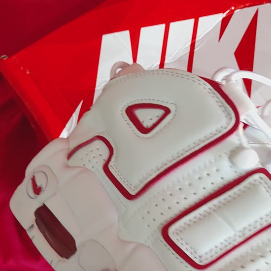 Nike Air More Uptempo "White Varsity Red Outline"