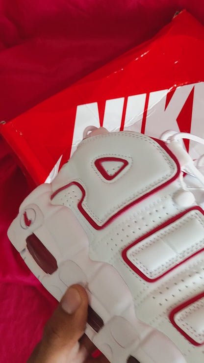 Nike Air More Uptempo "White Varsity Red Outline"